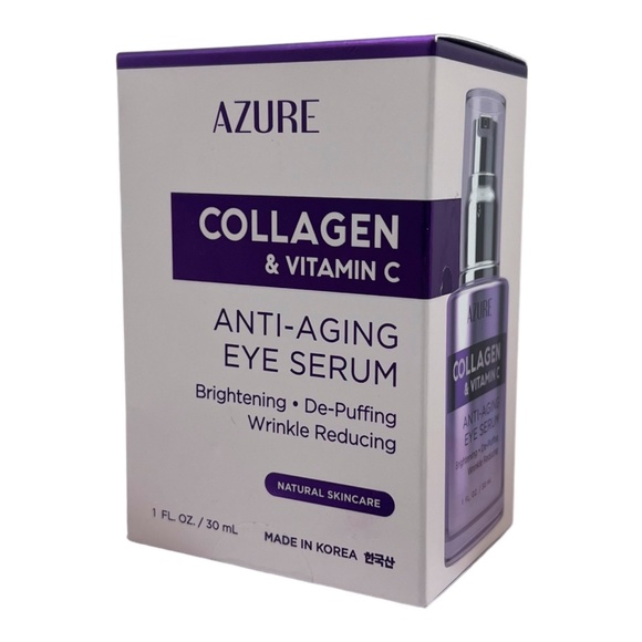 Azure Collagen & Vitamin C Anti Aging Eye Serum Natural Skincare 1.0 oz./30ml - Picture 1 of 3